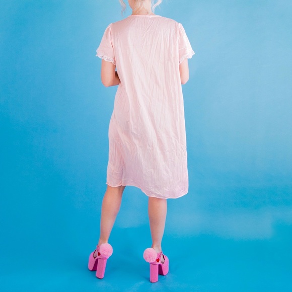 Vintage 80’s Babydoll Peach Nightie Small - Picture 8 of 10